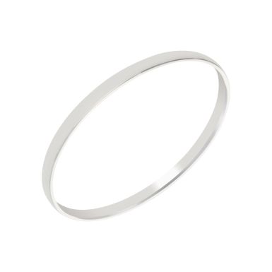 New Sterling Silver 5mm Solid Push-On Ladies Bangle
