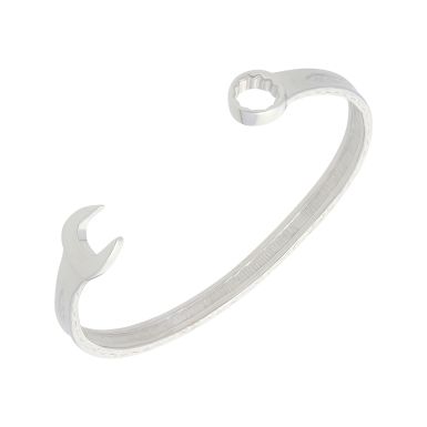 New Sterling Silver Vintage Design 7mm Spanner Mens Bangle