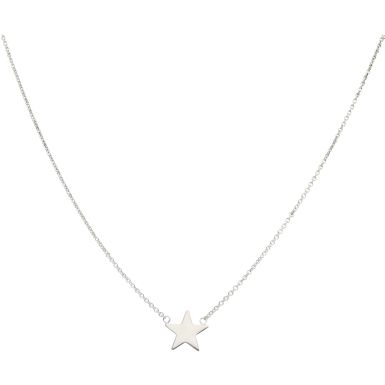 New Sterling Silver Small Star 16-18" Necklace