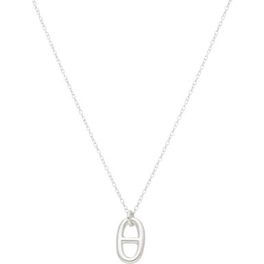 New Sterling Silver Anchor Link Pendant & 16" Chain Necklace