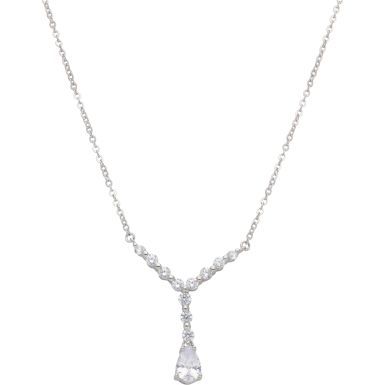 New Sterling Silver Adjustable 17" - 19" Y Shape Necklace