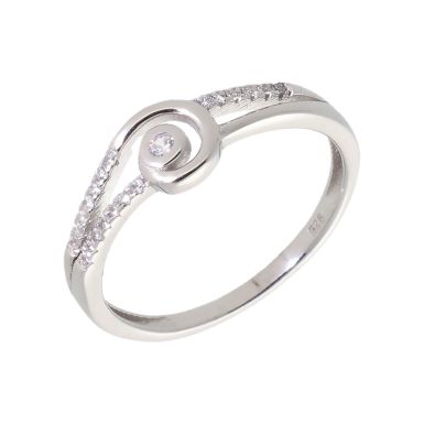 New Sterling Silver Cubic Zirconia Dress Ring