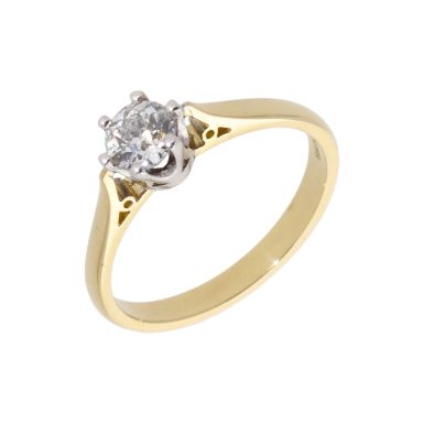 New 18ct Yellow Gold 0.54 Carat Diamond Solitaire Ring