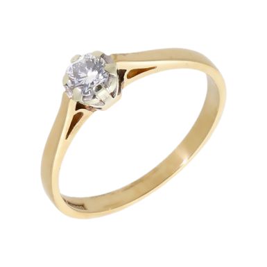 Pre-Owned 9ct Yellow Gold 0.23 Carat Diamond Solitaire Ring