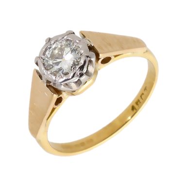 Pre-Owned 9ct Gold Vintage Style 0.35ct Diamond Solitaire Ring