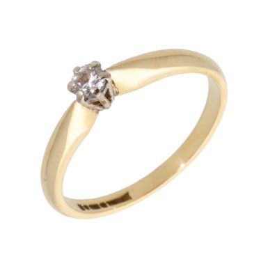 Pre-Owned 18ct Yellow Gold 0.11 Carat Diamond Solitaire Ring