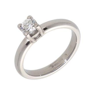 Pre-Owned Palladium 0.46 Carat Diamond Solitaire Ring
