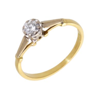 Pre-Owned 14ct Gold 0.23 Carat Diamond Solitaire Ring
