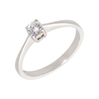 Pre-Owned 9ct White Gold 0.26 Carat Diamond Solitaire Ring