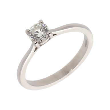 Pre-Owned 18ct White Gold 0.40 Carat Diamond Solitaire Ring