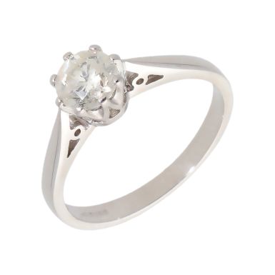 Pre-Owned 9ct White Gold 0.75 Carat Diamond Solitaire Ring