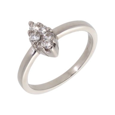 Pre-Owned 18ct Gold Diamond Set Marquise Shaped Cluster Ring