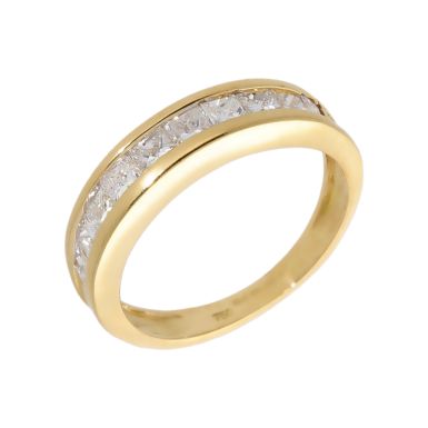 Pre-Owned 18ct Gold 1.00ct Princess Cut Diamond Eternity Ring