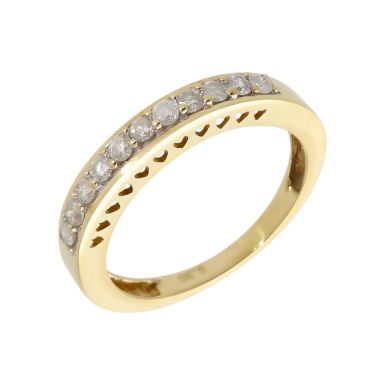 Pre-Owned 9ct Yellow Gold 0.30 Carat Diamond Half Eternity Ring