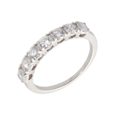 Pre-Owned 18ct White Gold 1.00 Carat Diamond Half Eternity Ring