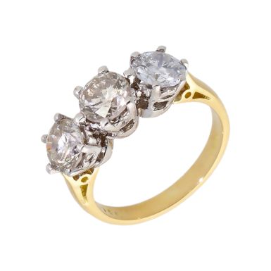 Pre-Owned 18ct Yellow Gold 2.12 Carat Diamond Trilogy Ring