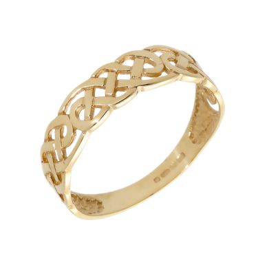 Pre-Owned 9ct Yellow Gold Celtic Stye Dress Ring