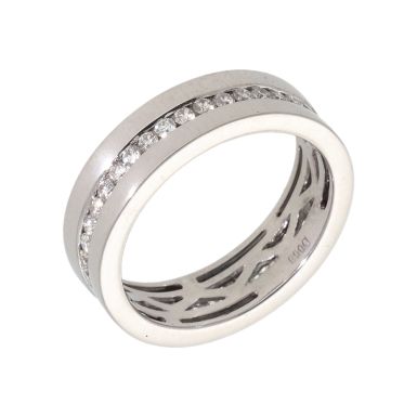 Pre-Owned 18ct White Gold 6mm 0.68 Carat Diamond Band Ring