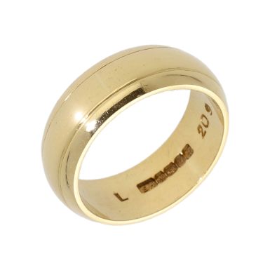 Pre-Owned 18ct Yellow Gold 7mm Edged Wedding Band Ring