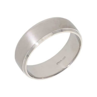 Pre-Owned Platinum 7mm Edged Wedding Band Ring