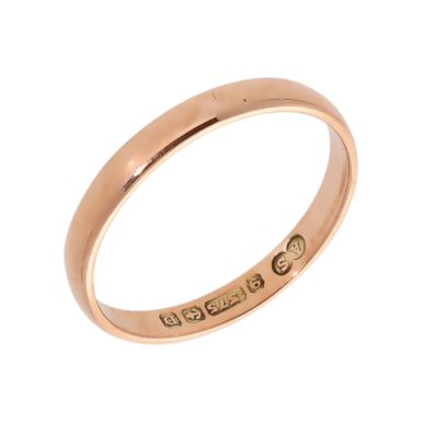 Pre-Owned 9ct Rose Gold 2.5mm Wedding Band Ring
