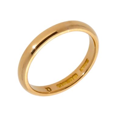 Pre-Owned 22ct Yellow Gold 3mm Wedding Band Ring