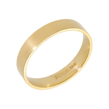 Pre-Owned 18ct Yellow Gold 4mm Wedding Band Ring