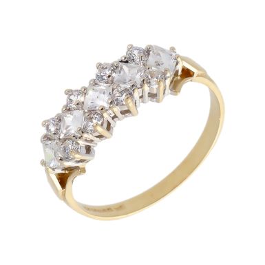 Pre-Owned 9ct Yellow Gold Cubic Zirconia Dress Ring