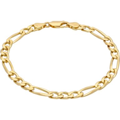 Pre-Owned 18ct Yellow Gold 8.2 Inch Figaro Bracelet