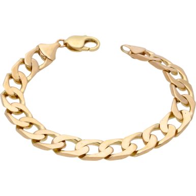 Pre-Owned 9ct Yellow Gold 8 Inch Curb Bracelet
