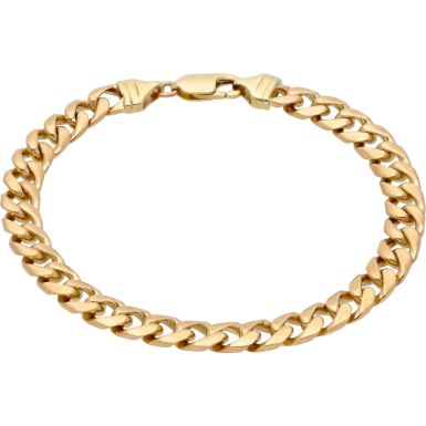 Pre-Owned 9ct Yellow Gold 9.5 Inch Curb Bracelet