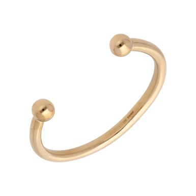 Pre-Owned 9ct Yellow Gold Solid Ball Torque Bangle