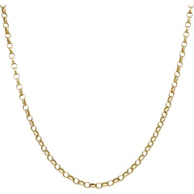 Pre-Owned 9ct Yellow Gold 22 Inch Belcher Chain Necklace
