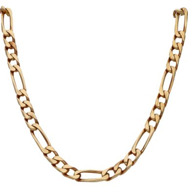 Pre-Owned 9ct Yellow Gold 23 Inch Heavy Figaro Chain Necklace
