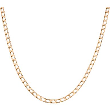 Pre-Owned 9ct Yellow Gold 19 Inch Square Curb Chain Necklace