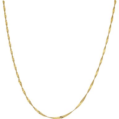 Pre-Owned 9ct Yellow Gold 20 Inch Twisted Curb Chain Necklace