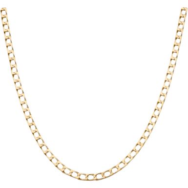 Pre-Owned 9ct Yellow Gold 26 Inch Square Curb Chain Necklace