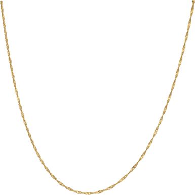 Pre-Owned 9ct Yellow Gold 16 Inch Twisted Curb Chain Necklace