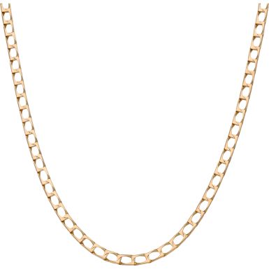Pre-Owned 9ct Yellow Gold 24 Inch Square Curb Chain Necklace