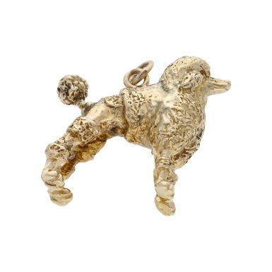 Pre-Owned 9ct Yellow Gold Solid Dog Charm Pendant