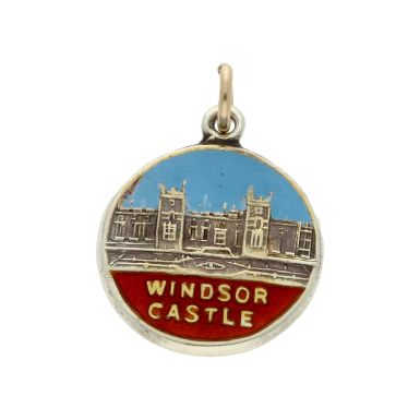Pre-Owned 9ct Yellow Gold & Enamel Windsor Castle Charm