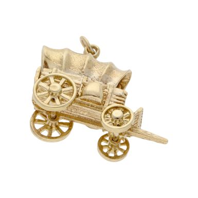 Pre-Owned 9ct Yellow Gold Waggon Trailer Charm