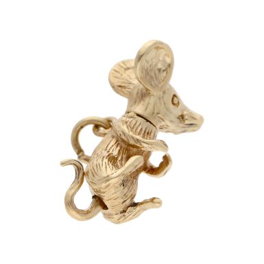 Pre-Owned 9ct Yellow Gold Mouse Charm