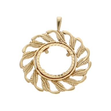Pre-Owned 9ct Yellow Gold 1/10 Krugerrand Coin Pendant Mount