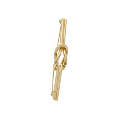 Pre-Owned 9ct Yellow Gold Infinity Knot Brooch