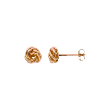 Pre-Owned 9ct Yellow Gold Knot Stud Earings