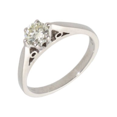 Pre-Owned 18ct White Gold 0.40 Carat Diamond Solitaire Ring