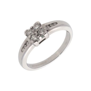 Pre-Owned 18ct White Gold 0.33 Carat Diamond Cluster Ring