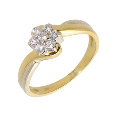 Pre-Owned 18ct Gold 0.25 Carat Diamond Cluster Ring