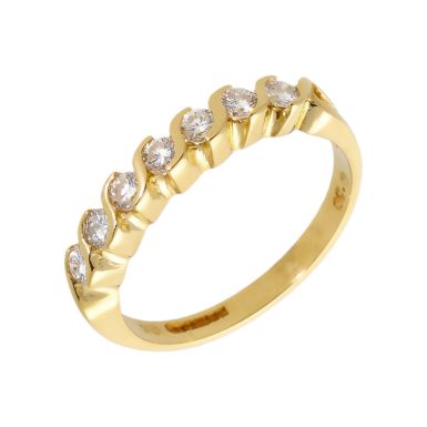 Pre-Owned 18ct Yellow Gold 0.50 Carat Diamond Half Eternity Ring